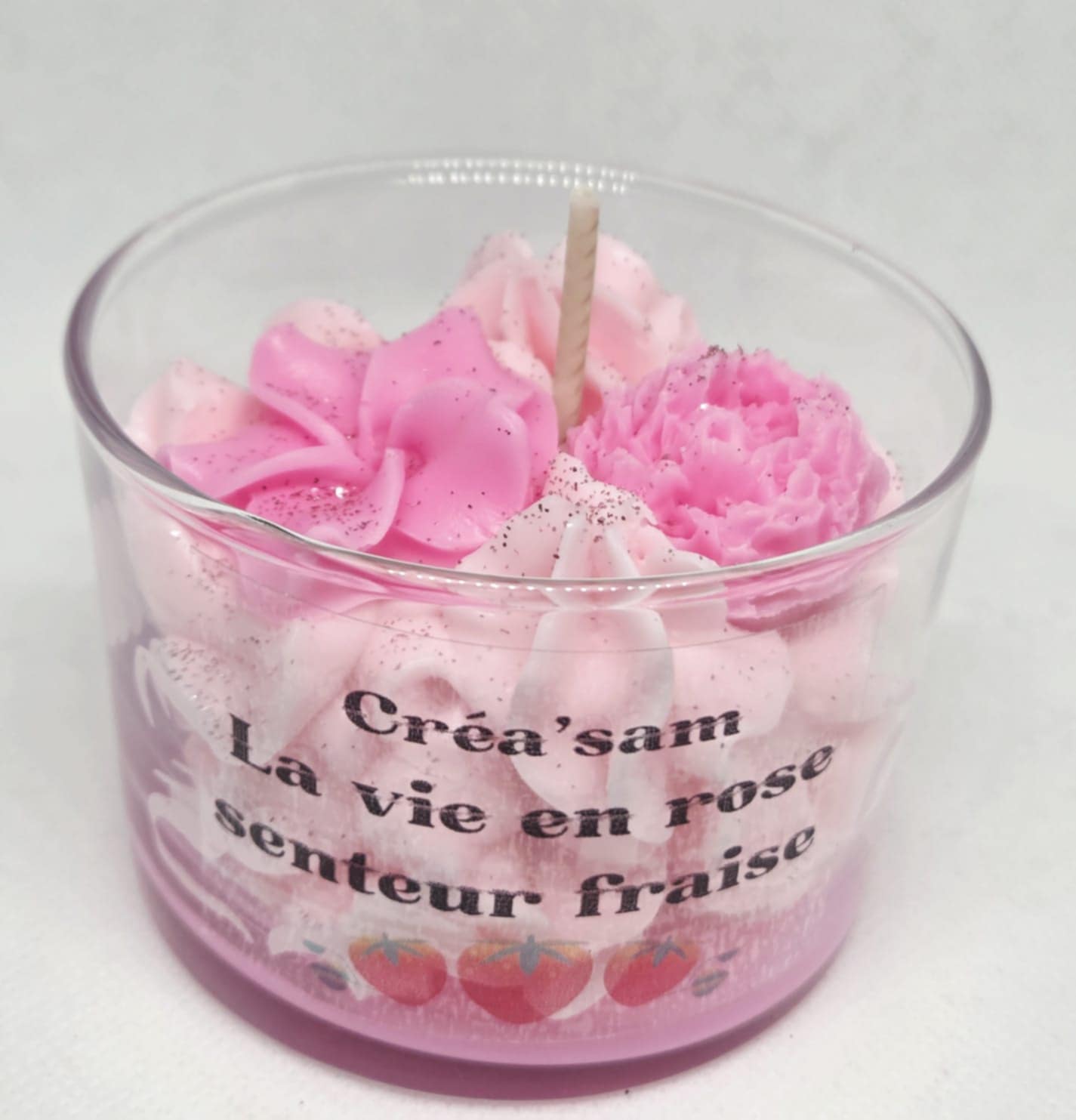 Bougie "La vie en rose"