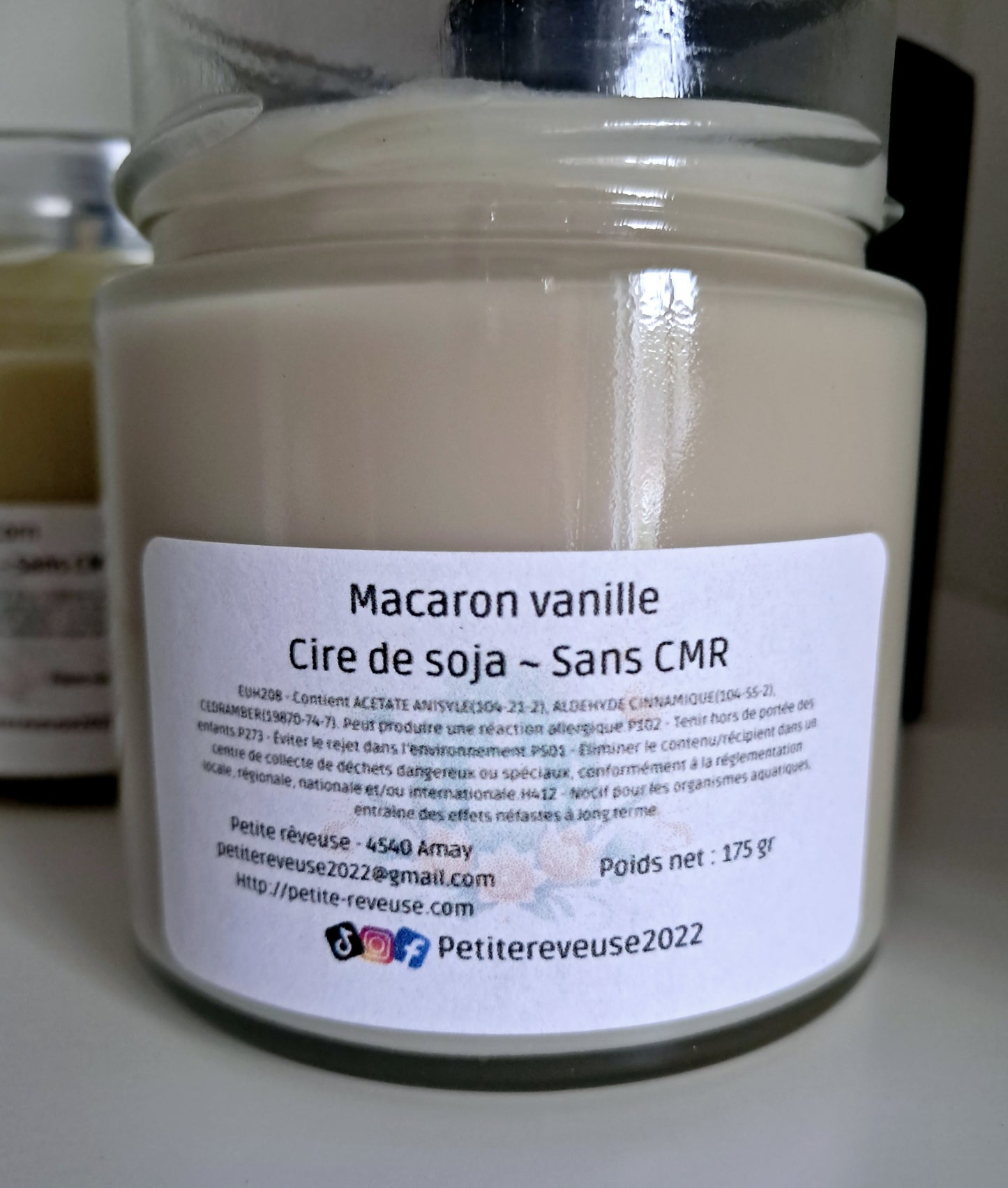 Bougie Macaron Vanille